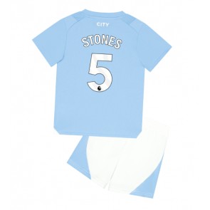 Manchester City John Stones #5 Replika Babytøj Hjemmebanesæt Børn 2023-24 Kortærmet (+ Korte bukser)